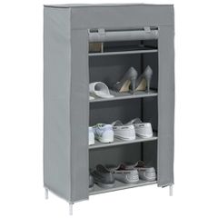 ντουλάπι παπουτσιών vidaXL Γκρι 60,5x30x97 cm Μη υφασμένο ύφασμα