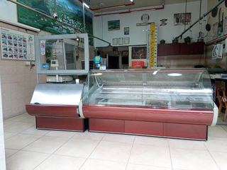 βιτρίνα αλλαντικών, τυριών, κρεάτων  μαζί με παραδοτήριο-ταμείο, ME MOTER, δουλεύει άψογα