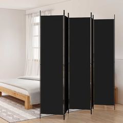 vidaXL Διαχωριστικό Δωματίου με 5 Πάνελ Μαύρο 250x220 εκ. από Ύφασμα