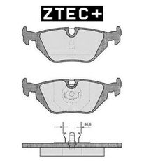 ZTEC+ Πίσω Τακάκια φρένων BMW 3 (E30, E36, E46) - 5 (E28, E34) - Z3 - Z4 (E85, E86) - MG ZT - MG 6 - ROVER 75 (RJ)