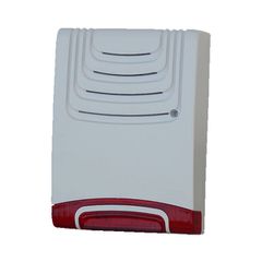 Εξωτερική σειρήνα μεγάφωνου 120db/1m 10-15V DC λευκό χρώμα με κόκκινο φάρο AR-303