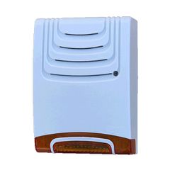Εξωτερική σειρήνα μεγάφωνου 120db/1m 10-15V DC λευκό χρώμα με πορτοκαλί φάρο AR-303