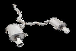 3" Cat-Back System with Round Mufflers, 409 Stainless Steel