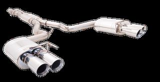3" Cat-Back System with Oval Mufflers, 304 Stainless Steel