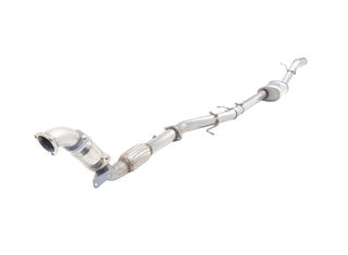 3" Turbo-Back System with High-Flow Catalytic Converter, 409 Raw Stainless Steel