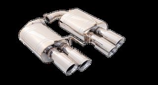 3" Axle-Back System with Oval Mufflers and Quad Tips, 304 Stainless Steel