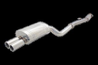 3" Cat-Back System with Oval Twin-Tip Muffler, 409 Raw Stainless Steel
