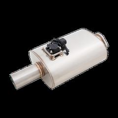 Oval Body 6" x 10" x 15" (15,24cm x 25,4cm x 38,1cm) Center in/Center out 3.5" Flanged Inlet, 3.5" Single-wall Outlet