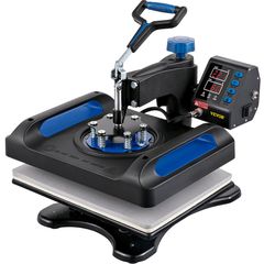 VEVOR Heat Press Machine, 12 x 15 ίντσες, Γρήγορη θέρμανση, 360 Swing Away Digital Sublimation T-Shirt Printer Vinyl Transfer, Canvas Bag, Pillow, Banner, Blue