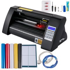 VEVOR Vinyl Cutter, 375mm Vinyl Plotter, LED Screen Plotter Cutter, Ημιαυτόματο ενσωματωμένο οπτικό μάτι για ακριβή καθοδήγηση, συμβατό με λογισμικό SignMaster για Σχεδίαση επιφάνειας εργασίας συστήμα