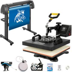 Μηχανή μεταφοράς θερμότητας VEVOR 5 σε 1 38x38cm με Vinyl Cutter Plotter Machine Kit Art Craft Printer Sublimation (34"/870mm)