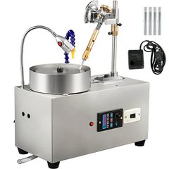 VEVOR Gem Faceting Machine 6inch Jewelry Polisher Rock Polisher Gem cutting Machine Lapidary Grinder Polisher Machine Lapidary Equipment with Water Pump Mechanical Handle for Gem Jade Stone Jewelry
