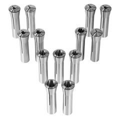 VEVOR 13 pcs Precision R8 Collet Set, 1/8'' - 7/8'', 45# Alloy Steel Mill Collet Chuck 0,0012"/30μm TIR with 13 Labeled Storage Boxes, for Milling Machine Drill Presses Boring Machine Machining Center