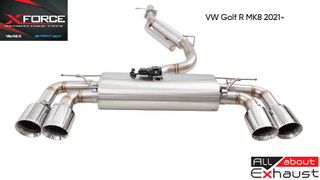 Σετ εξάτμισης Xforce με σύστημα VAREX για VW GOLF R MK8 2021-
