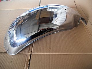 YAMAHA CHAPPY LB50 LB80 γνήσιο πίσω φτερό χρωμίου σε Άριστη κατάστασή!!!