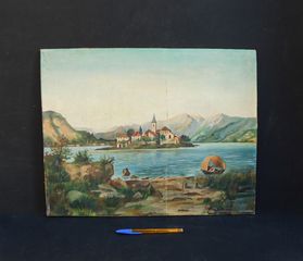Πίνακας ελαιογραφια, vintage.-thumb-1