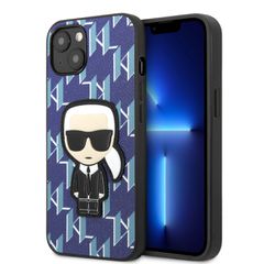 Karl Lagerfeld Monogram Ikonik Patch Case Θήκη προστασίας από δερματίνη – iPhone 13 Μπλε – KLHCP13MPMNIKBL