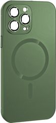 ObaStyle Metal Effect Magnetic Soft Cover Case για Apple iPhone 14 Pro Max - Πράσινο