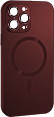 ObaStyle Metal Effect Magnetic Soft Cover Case για Apple iPhone 14 Pro Max - Μπορντό