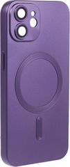 ObaStyle Metal Effect Magnetic Soft Cover Case για Apple iPhone 12 - Μωβ