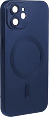 ObaStyle Metal Effect Magnetic Soft Cover Case για Apple iPhone 12 - Μπλε Μαρίν