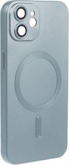 ObaStyle Metal Effect Magnetic Soft Cover Case για Apple iPhone 12 - Γαλάζιο