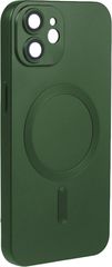 ObaStyle Metal Effect Magnetic Soft Cover Case για Apple iPhone 12 - Πράσινο
