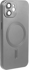 ObaStyle Metal Effect Magnetic Soft Cover Case για Apple iPhone 12 - Ασημί