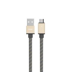Allocacoc USBCable |Flat| Αλουμινένιο πλεκτό καλώδιο microUSB 1,5 μέτρο - χρυσό