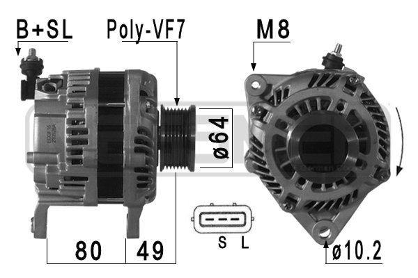 ΔΥΝΑΜΟ 12V 150A NISSAN NAVARA