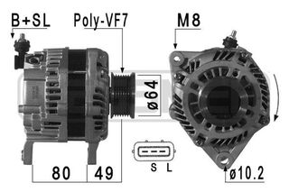 ΔΥΝΑΜΟ 12V 150A NISSAN NAVARA