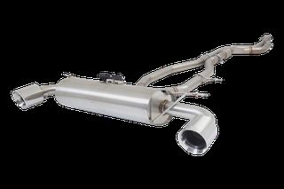 2.5" Cat-Back System with Varex Muffler, 304 Stainless Steel