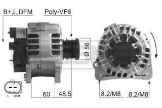 ΔΥΝΑΜΟ ΓΝΗΣΙΟ 12V 120A AUDI, FORD, SEAT, SKODA, VW