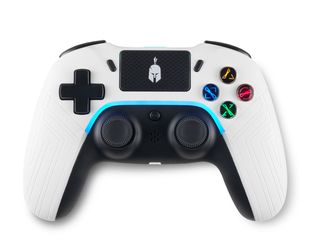 Spartan Gear - Aspis 4 Wired Wireless Controller (Compatible with PC [wired] and Playstation 4 [wireless]) (White/Black)