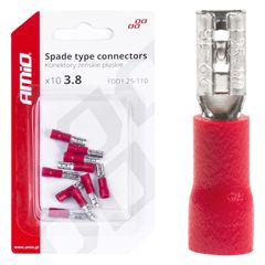 ΦΙΣΑΚΙΑ ΘΗΛΥΚΑ ΚΟΚΚΙΝΑ FDD1 1,25-110 /10A/ 3,8mm ΑΜΟ - 10 ΤΕΜ.