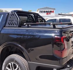 Μαύρο ματ ανοξείδωτο Roll bar δύο σκελών με πάνελ (RB 4070 INOX BLACK) Ford Ranger (P703) 2023+
