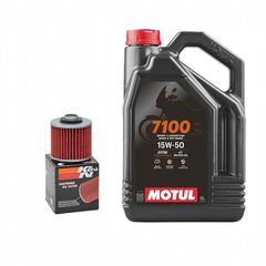 Πακέτο Service MOTUL 7100 15w-50 Με Φίλτρο Λαδιού ΚΝ145 4L Για Yamaha TDM9002015504L145