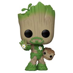 POP figure Marvel We Are Groot - Groot as Iron Man-thumb-1