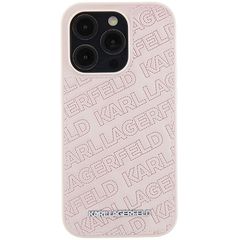 Karl Lagerfeld Quilted K Pattern case for iPhone 15 Pro Max - pink-thumb-2