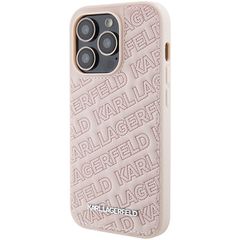 Karl Lagerfeld Quilted K Pattern case for iPhone 15 Pro Max - pink-thumb-1