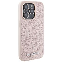 Karl Lagerfeld Quilted K Pattern case for iPhone 15 Pro Max - pink-thumb-3