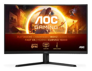 AOC G4 CQ32G4VE computer monitor 81.3 cm (32") 2560 x 1440 pixels Quad HD LCD Black, Grey