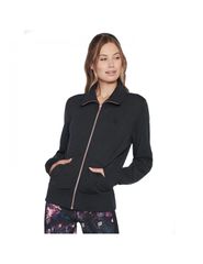 Skechers Hoodless Hoodie Skechcloud Jacket WJA288BLK