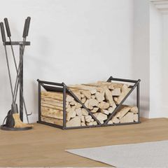 Ράφι Καυσόξυλων Μαύρο 70x43x34,5 εκ. Χάλυβας ψυχρής έλασης 864173