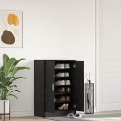 Παπουτσοθήκη Μαύρη βελανιδιά 60x35x92 εκ. Επεξεργασμένο Ξύλο 862074