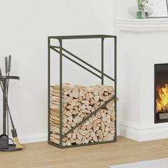 Ράφι για καυσόξυλα Ελαιοπράσινο 60x25x100 εκ. 864330