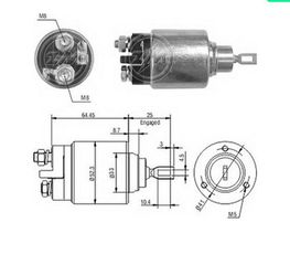 ZM372 ΜΠΟΥΤΟΝ ΜΙΖΑΣ BOSCH 12V VOLVO RENAULT (0001106014, CSO10174)