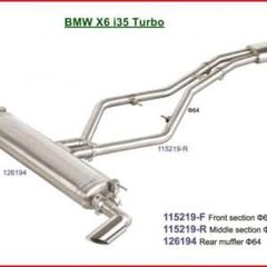Ολοκληρωμένο Σύστημα Εξάτμισης BMW X6 i35 Turbo