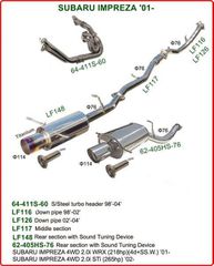 Σύστημα εξάτμισης για SUBARU IMPREZA 01-