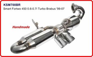 Smart Fortwo Brabus 0.6L-0.7L Turbo Mk1 W450 Τελικό εξάτμισης με καταλύτη Racing 99-07